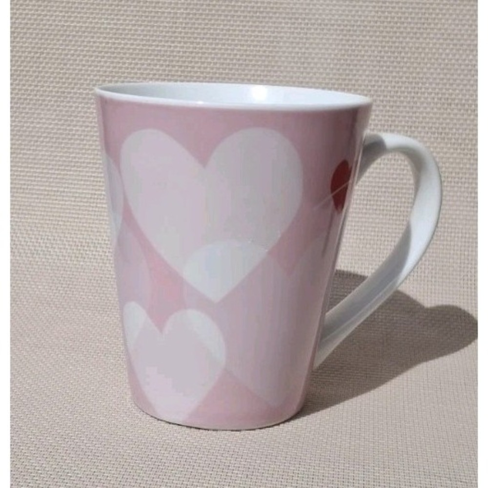 Starbucks Collectible Pink Heart Coffee Cup Mug  2014 Rare